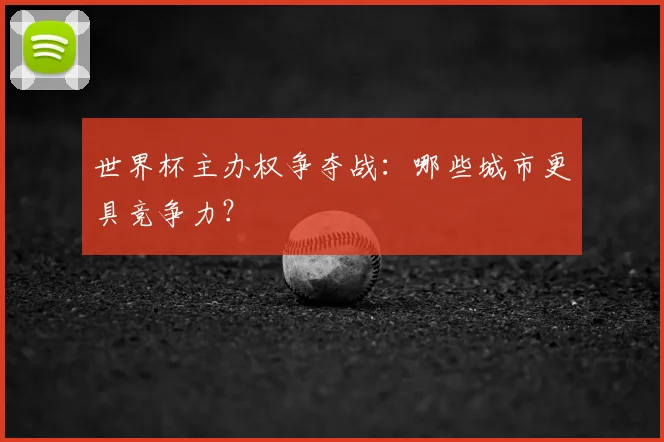 世界杯主办权争夺战:哪些城市更具竞争力?